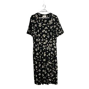 Elegance Paris Vintage Women's Polka Dot/Hearts Print Dress